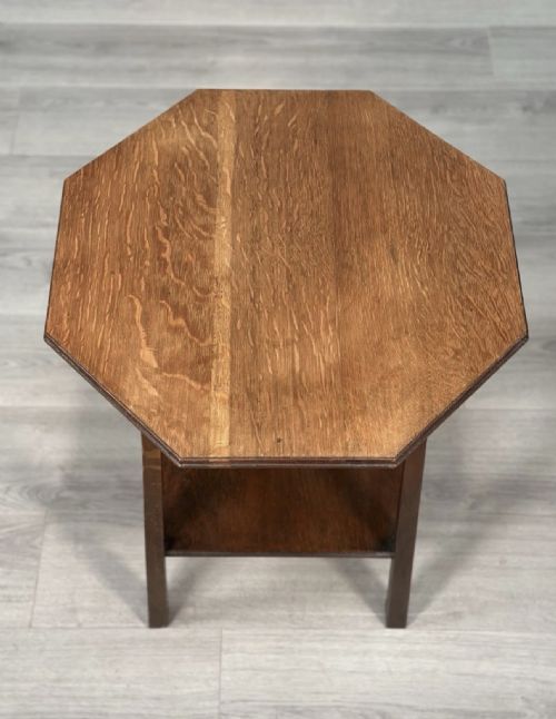 ARTS AND CRAFTS OAK SIDE TABLE C1910 - ADDITIONAL PHOTO 7