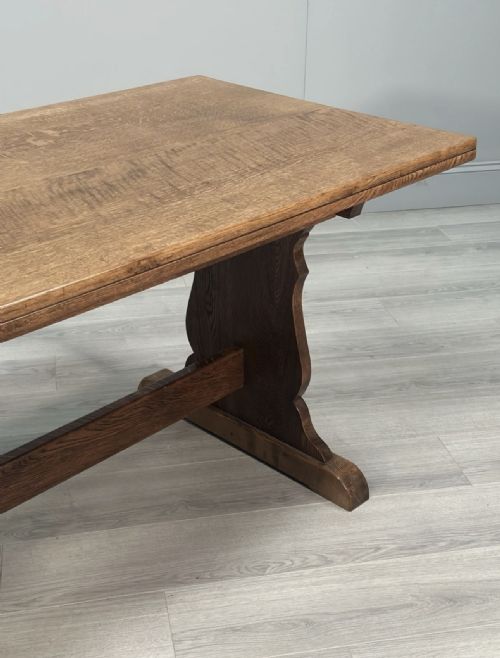 ANTIQUE OAK REFECTORY TABLE - ADDITIONAL PHOTO 3
