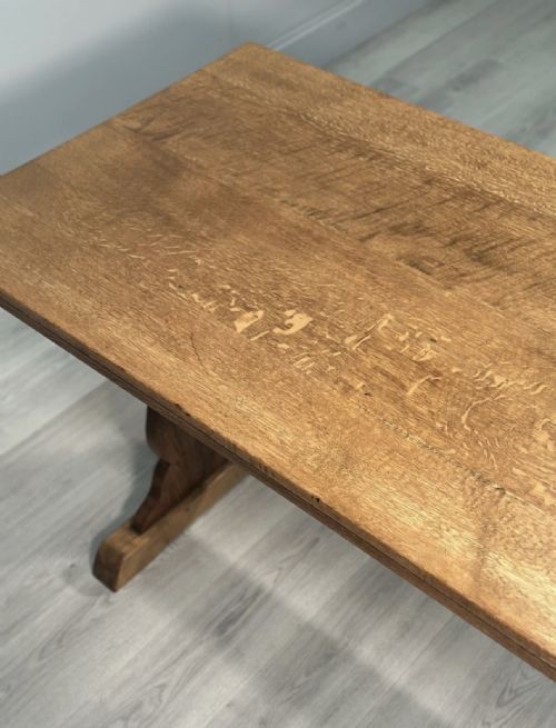 ANTIQUE OAK REFECTORY TABLE - ADDITIONAL PHOTO 13