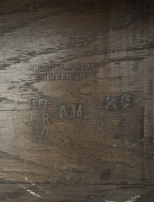 LARGE MILITARY ARTS CRAFTS OAK REFECTORY TABLE - ADDITIONAL PHOTO 17
