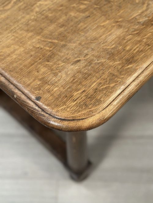 ANTIQUE OAK DINING TABLE C1910 - ADDITIONAL PHOTO 5