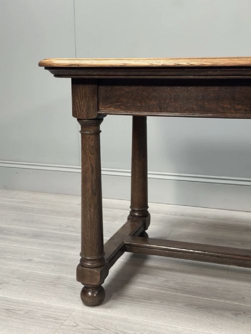 ANTIQUE OAK DINING TABLE C1910 - ADDITIONAL PHOTO 9