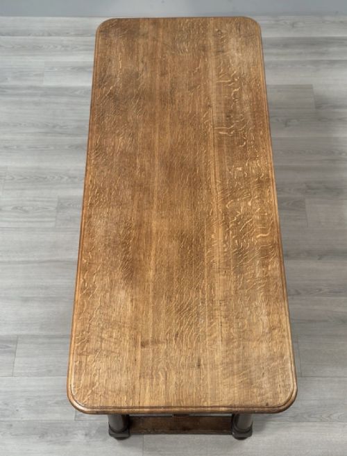 ANTIQUE OAK DINING TABLE C1910 - ADDITIONAL PHOTO 12