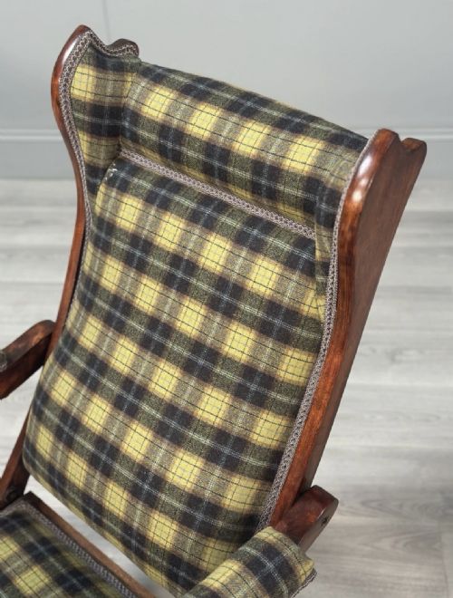 ANTIQUE FOLDING CAMPAIGN ARMCHAIR - ADDITIONAL PHOTO 1
