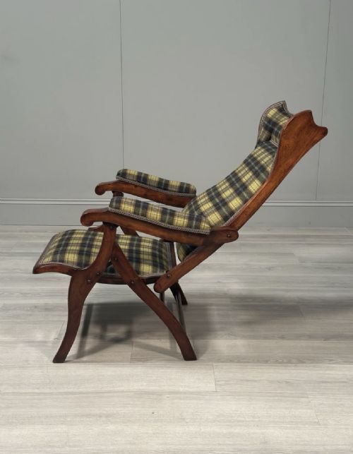 ANTIQUE FOLDING CAMPAIGN ARMCHAIR - ADDITIONAL PHOTO 3