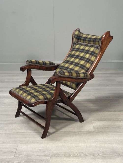ANTIQUE FOLDING CAMPAIGN ARMCHAIR - ADDITIONAL PHOTO 6