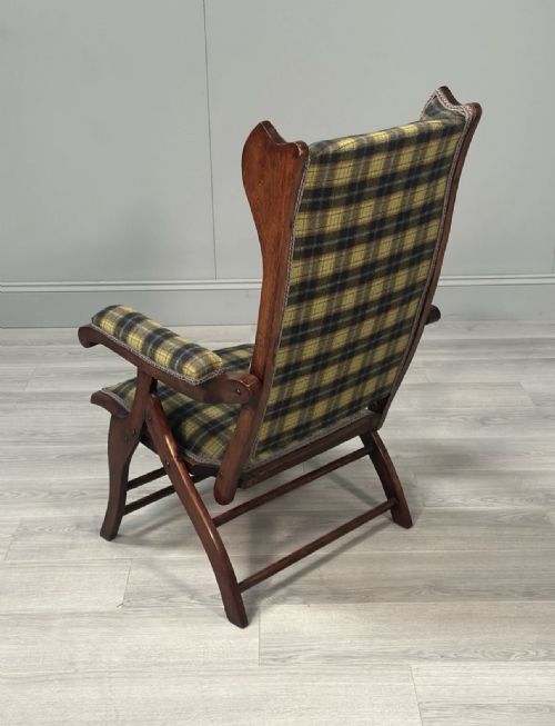 ANTIQUE FOLDING CAMPAIGN ARMCHAIR - ADDITIONAL PHOTO 7