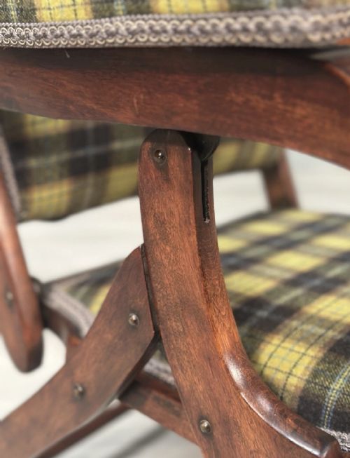 ANTIQUE FOLDING CAMPAIGN ARMCHAIR - ADDITIONAL PHOTO 9