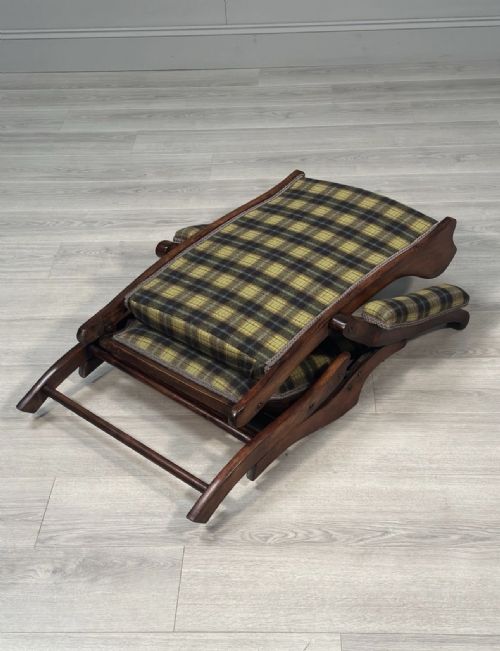 ANTIQUE FOLDING CAMPAIGN ARMCHAIR - ADDITIONAL PHOTO 14