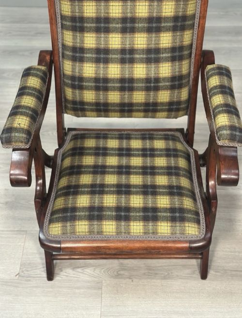ANTIQUE FOLDING CAMPAIGN ARMCHAIR - ADDITIONAL PHOTO 16
