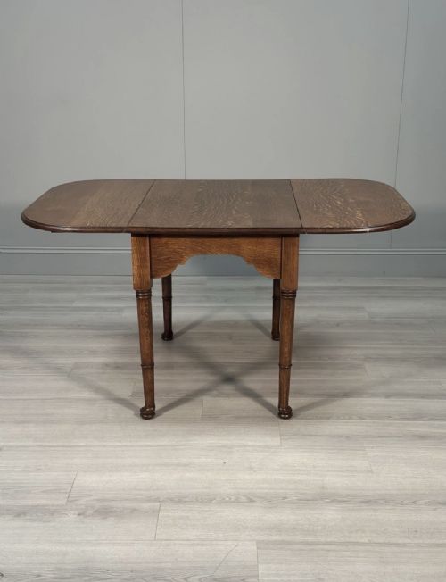 ANTIQUE OAK DROP LEAF DINING TABLE - ADDITIONAL PHOTO 2