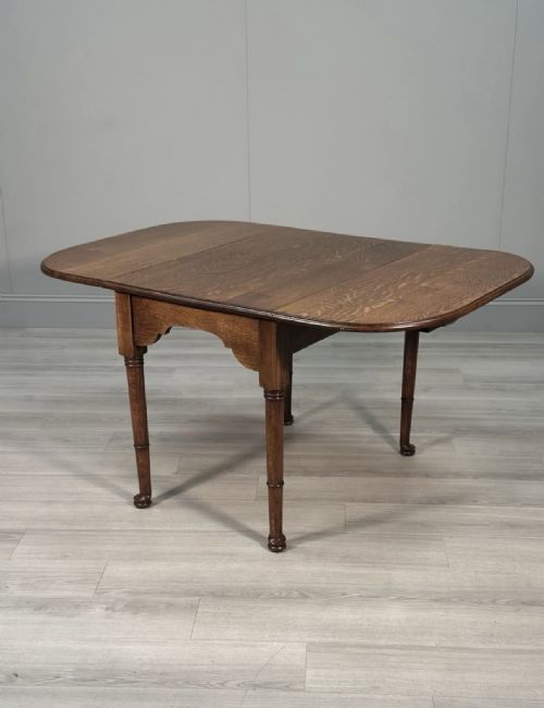 ANTIQUE OAK DROP LEAF DINING TABLE - ADDITIONAL PHOTO 3