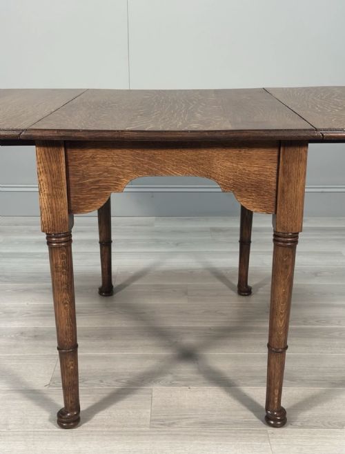 ANTIQUE OAK DROP LEAF DINING TABLE - ADDITIONAL PHOTO 5