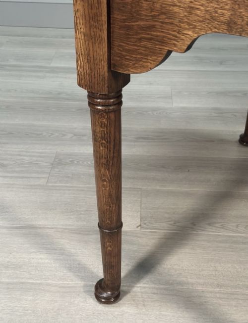ANTIQUE OAK DROP LEAF DINING TABLE - ADDITIONAL PHOTO 6