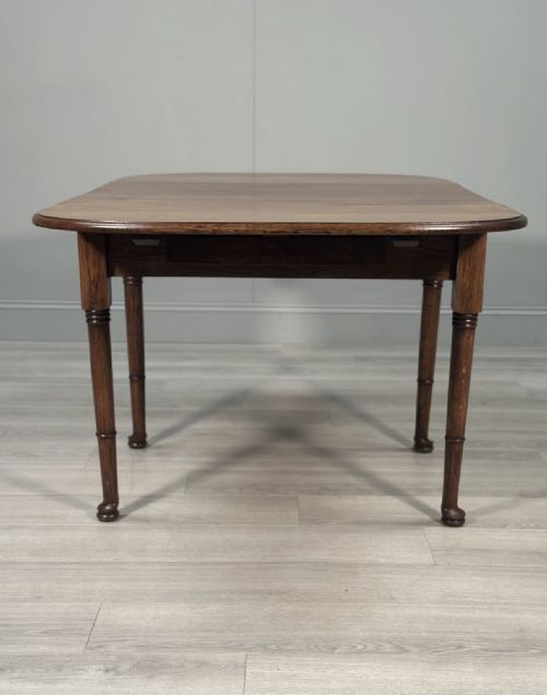 ANTIQUE OAK DROP LEAF DINING TABLE - ADDITIONAL PHOTO 8