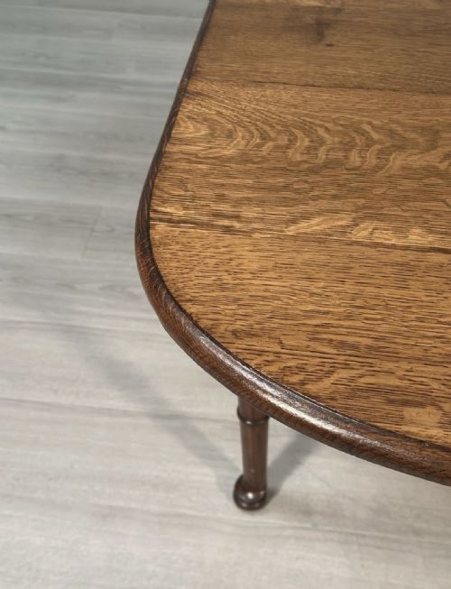 ANTIQUE OAK DROP LEAF DINING TABLE - ADDITIONAL PHOTO 9