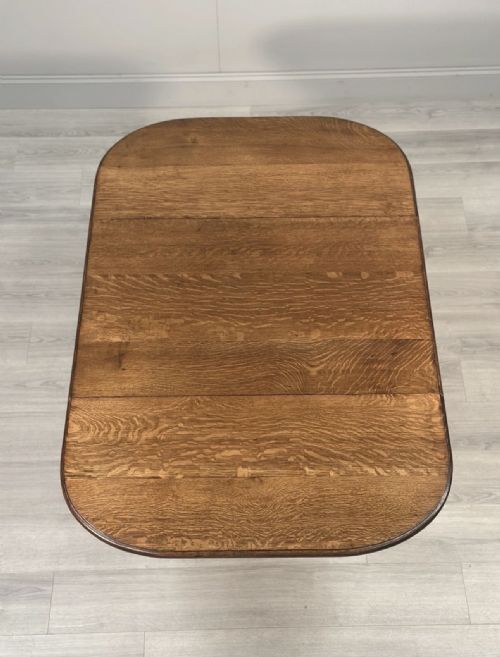 ANTIQUE OAK DROP LEAF DINING TABLE - ADDITIONAL PHOTO 13