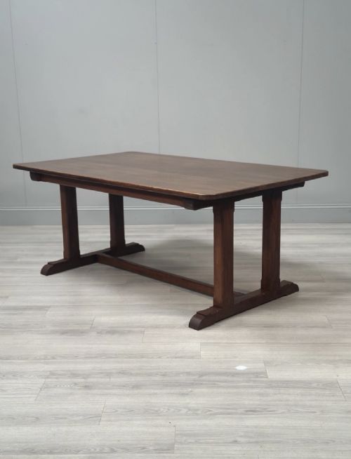 ARTS CRAFTS OAK REFECTORY TABLE