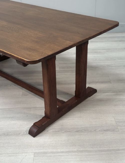 ARTS CRAFTS OAK REFECTORY TABLE - ADDITIONAL PHOTO 1