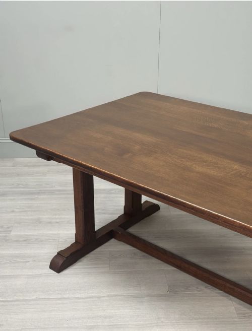 ARTS CRAFTS OAK REFECTORY TABLE - ADDITIONAL PHOTO 2