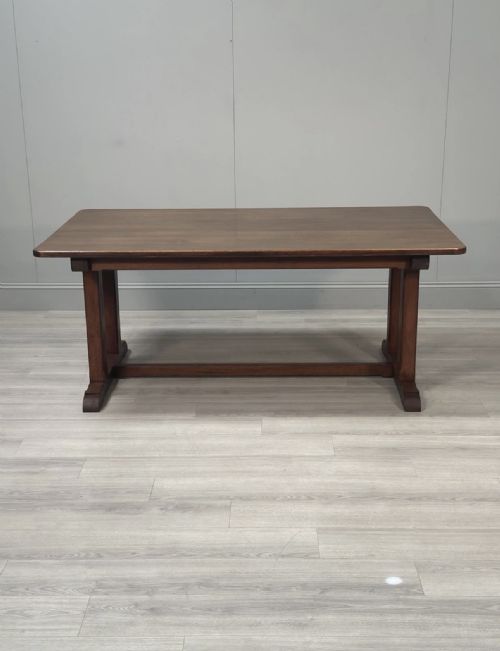 ARTS CRAFTS OAK REFECTORY TABLE - ADDITIONAL PHOTO 4