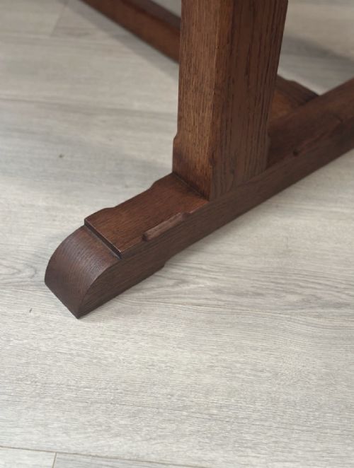 ARTS CRAFTS OAK REFECTORY TABLE - ADDITIONAL PHOTO 5