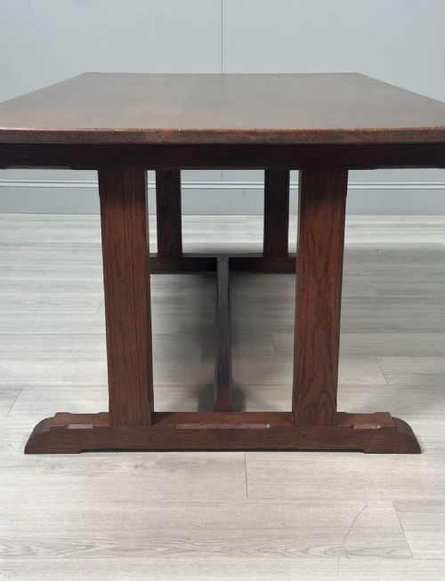 ARTS CRAFTS OAK REFECTORY TABLE - ADDITIONAL PHOTO 8