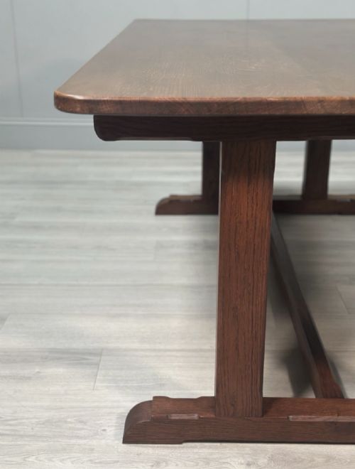 ARTS CRAFTS OAK REFECTORY TABLE - ADDITIONAL PHOTO 10