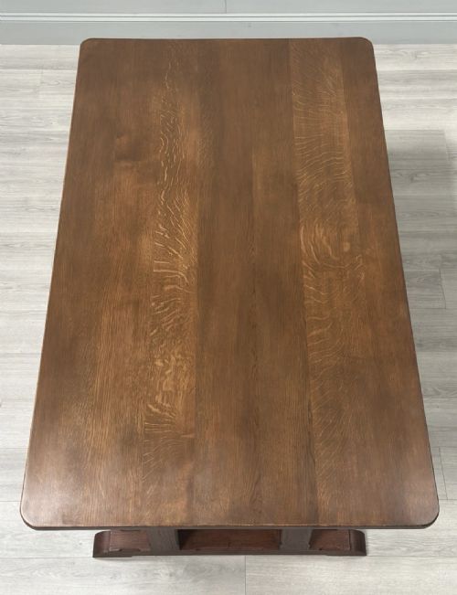 ARTS CRAFTS OAK REFECTORY TABLE - ADDITIONAL PHOTO 12