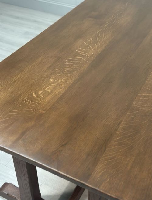 ARTS CRAFTS OAK REFECTORY TABLE - ADDITIONAL PHOTO 13