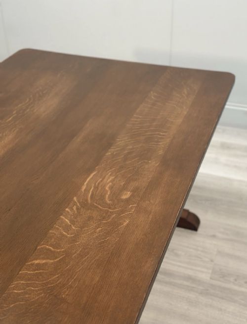 ARTS CRAFTS OAK REFECTORY TABLE - ADDITIONAL PHOTO 14