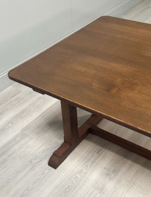 ARTS CRAFTS OAK REFECTORY TABLE - ADDITIONAL PHOTO 15