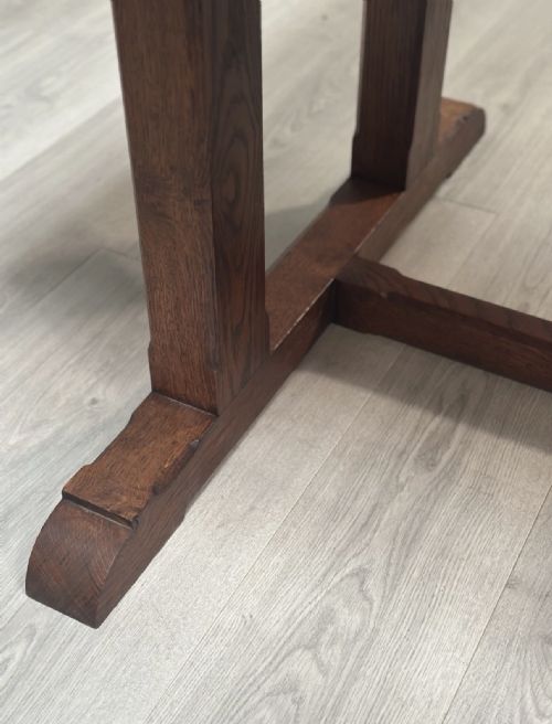 ARTS CRAFTS OAK REFECTORY TABLE - ADDITIONAL PHOTO 16