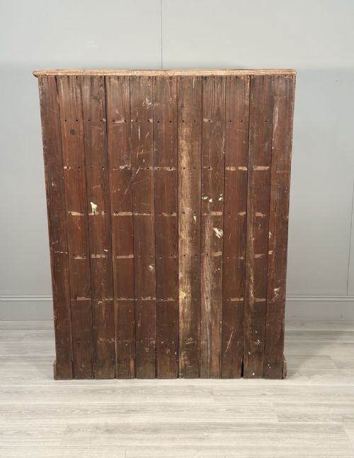 LARGE ANTIQUE PITCH PINE SCHOOL CUPBOARD - ADDITIONAL PHOTO 15