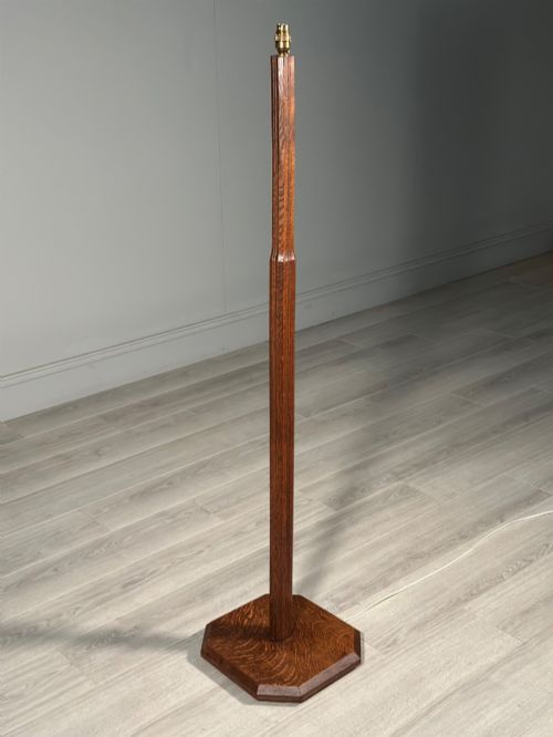 Arts and Crafts Cotswold School Oak Standard Lamp