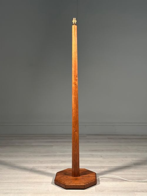 Arts and Crafts Cotswold School Oak Standard Lamp by Arthur Reynolds
