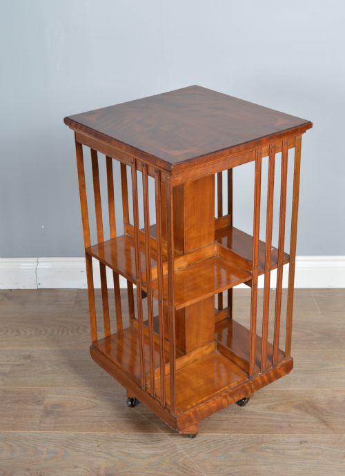 Antique Bookcase/ Edwardian Mahogany Revolving Bookcase