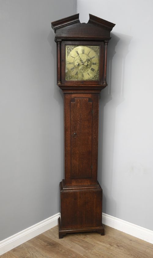 18th Century Oak Grandfather Clock E Burton Kendal