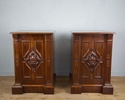 Pair of Large19th Century Mahogany Pedestal Cupboards
