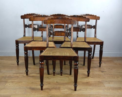 Set of Six Regency Dining Chairs