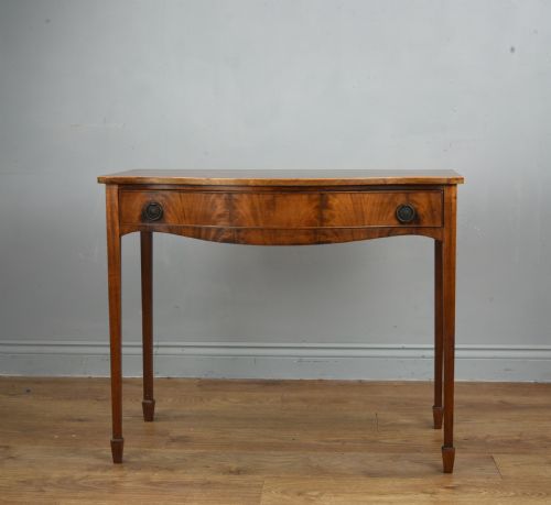 19th Century Serpentine Mahogany Side Hall Table