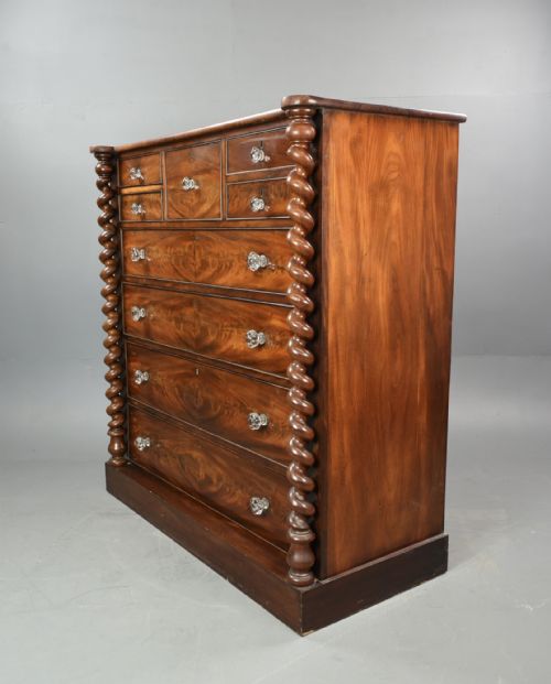 fig 1. Large Antique William iv Scotch chest of drawers