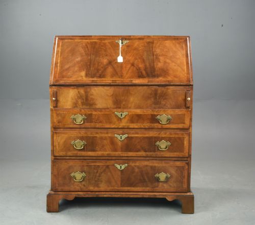 Rare Small Georgian Walnut Bureau