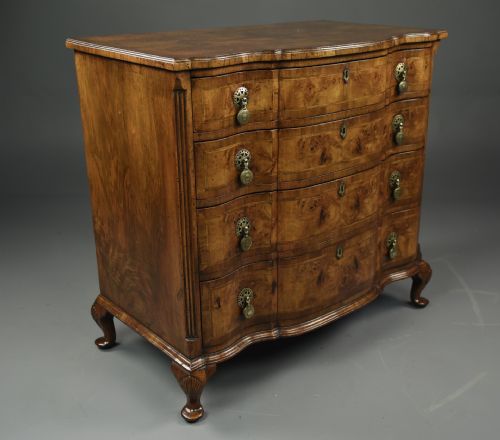 fig 1. burr walnut chest of drawers