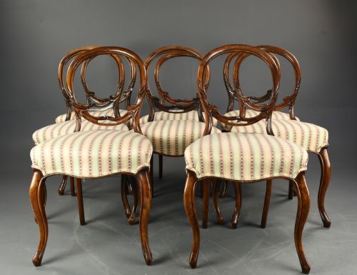 fig 1. set of eight Victorian dining chairs
