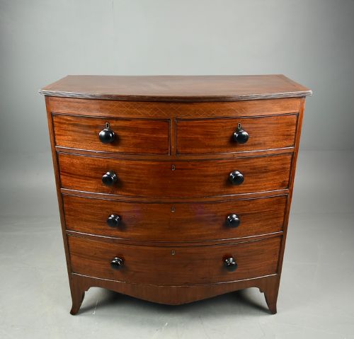 Georgian Mahogany Bow Front Chest of Drawers