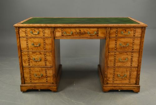 Heals of London Arts and Crafts Pedestal Desk