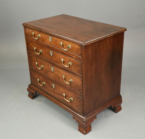 fig 1. small Georgian mahogany chest of drawers
