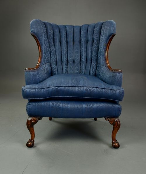 fig 1. barrel back fireside wing chair