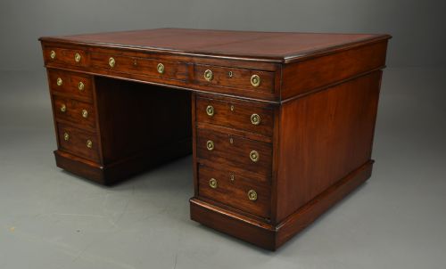 fig 1. Large Victorian partners desk